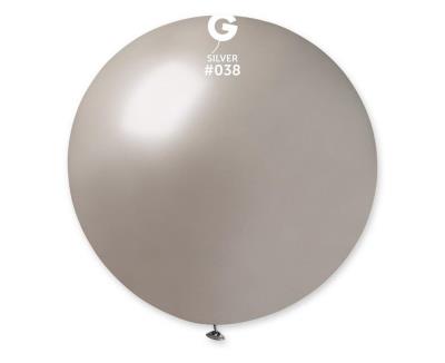 Opakowanie Balon kula metaliczna srebrna 80cm