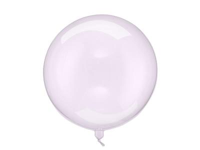 Opakowanie Balon Kula transparentny fioletowy 40cm