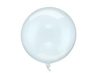 Opakowanie Balon Kula transparentny niebieski 40cm