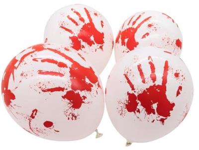 Balon lateksowy Halloween-krew 27,5cm 4szt. Wydawca: AMSCAN. SmakLiter.pl Opakowanie Balon lateksowy Halloween-krew 27,5cm 4szt