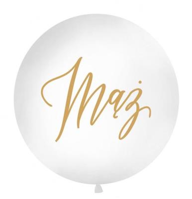 Opakowanie Balon Mąż biały 1m