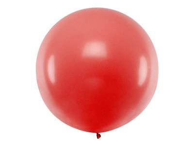 Opakowanie Balon okrągły Pastel Red 1m