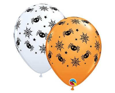 Opakowanie Balon Pajęczyny pająki i gwiazdy 25szt