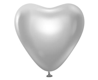 Opakowanie Balony B&C platynowe srebrne serca 30.5cm 6szt