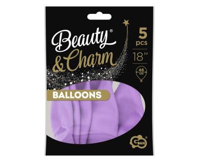 Opakowanie Balony Beauty&Charm makaronowe lawenda 46cm 5szt