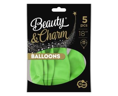 Opakowanie Balony Beauty&Charm makaronowe pistacja 46cm 5szt