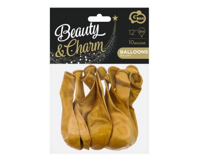 Opakowanie Balony Beauty&Charm metaliki c. złote 30cm 10szt