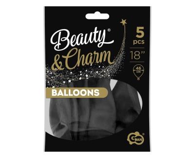 Opakowanie Balony Beauty&Charm pastelowe czarne 5szt