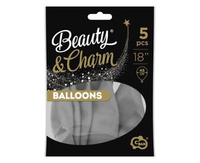 Opakowanie Balony Beauty&Charm pastelowe szare 46cm 5szt