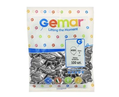 Opakowanie Balony chromowane srebrne 13cm 100szt