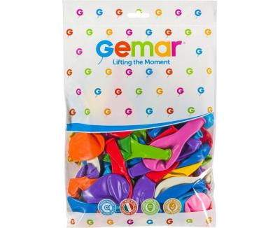 Opakowanie Balony Gemar pastelowe różnokolorowe 23cm 100szt
