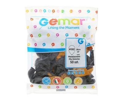 Opakowanie Balony GM90 metal złote i czarne 50szt