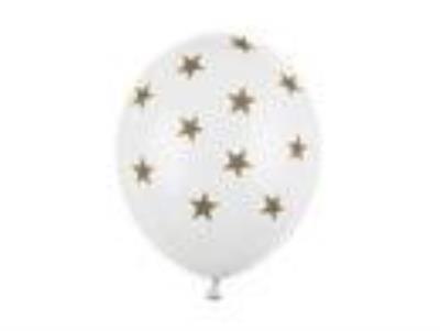 Opakowanie Balony Gwiazdki, Pastel Pure White 30cm 50szt