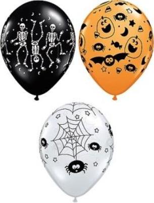 Opakowanie Balony Halloween 3 kolory pastel 30cm 25szt