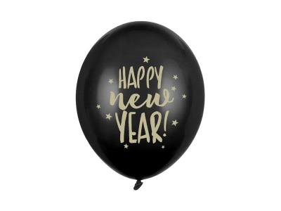 Opakowanie Balony Happy New Year Pastel Black 30cm 50szt