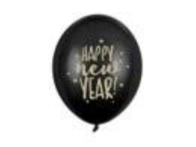 Opakowanie Balony Happy New Year Pastel Black 30cm 6szt