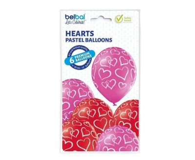 Opakowanie Balony Hearts 6szt