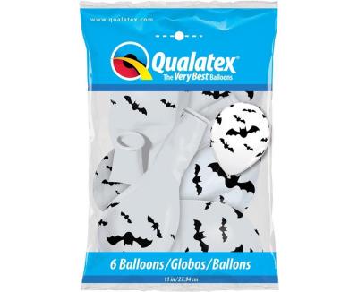 Opakowanie Balony lateksowe nietoperze przezroczyst 28cm 6szt