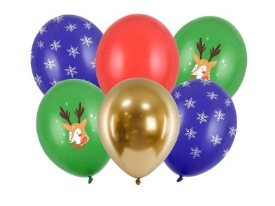 Balony Merry Christmas 30cm 6szt. Wydawca: PartyDeco. SmakLiter.pl Opakowanie Balony Merry Christmas 30cm 6szt