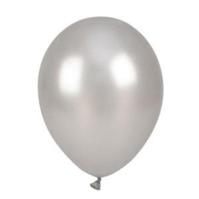 Opakowanie Balony metalizowane srebrne 25cm 100szt