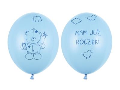 Opakowanie Balony Miś - mam już roczek 30cm 6szt