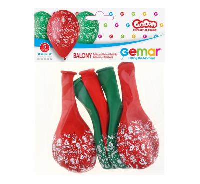 Opakowanie Balony premium Wesołych Świąt 5szt