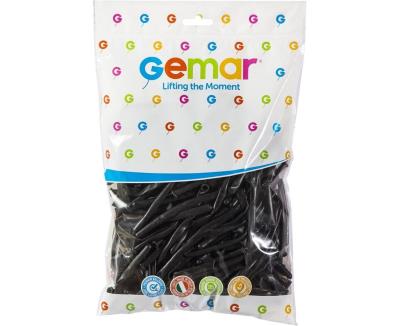 Opakowanie Balony Rurki włoskie czarne 100szt