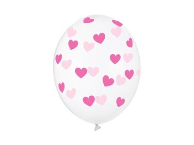 Opakowanie Balony Serduszka Crystal Clear 30cm 6szt