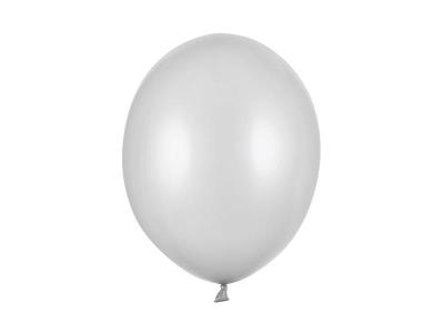 Opakowanie Balony Strong Metallic Silver Snow 30cm 10szt