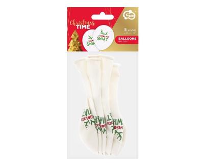 Opakowanie Balony Wesołych Świąt z rogami 5szt