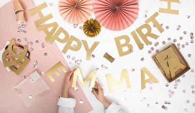 Opakowanie Baner Alfabet złoty 14cm