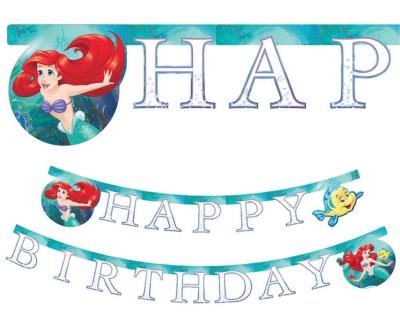 Opakowanie Banner Happy Birthday Ariel Disney