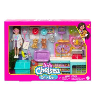 Opakowanie Barbie Chelsea Zestaw weterynarz + lalka