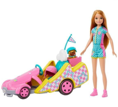 Barbie Gokart Stacie pojazd filmowy i lalka HRM08. Wydawca: Mattel. SmakLiter.pl Opakowanie Barbie Gokart Stacie pojazd filmowy i lalka HRM08
