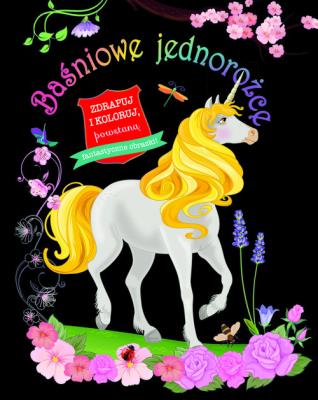 Okładka książki Baśniowe jednorożce. Zdrapuj i koloruj