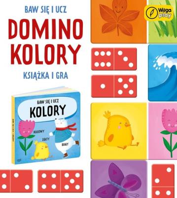 Baw się i ucz Domino Kolory Gra i książka. Wydawca: Wilga Play. SmakLiter.pl Opakowanie Baw się i ucz Domino Kolory Gra i książka