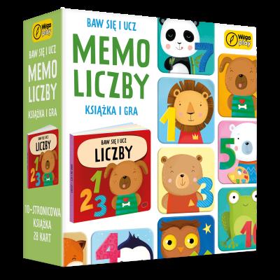 Baw się i ucz Memo Liczby Gra i książka. Wydawca: Wilga Play. SmakLiter.pl Opakowanie Baw się i ucz Memo Liczby Gra i książka