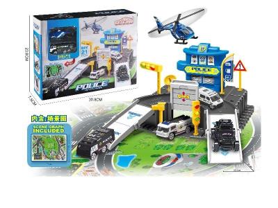 Baza Policyjna + auta metalowe + mata. Wydawca: Rastar. SmakLiter.pl Opakowanie Baza Policyjna + auta metalowe + mata