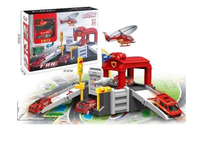 Baza Strażacka + auta metalowe + mata. Wydawca: Rastar. SmakLiter.pl Opakowanie Baza Strażacka + auta metalowe + mata