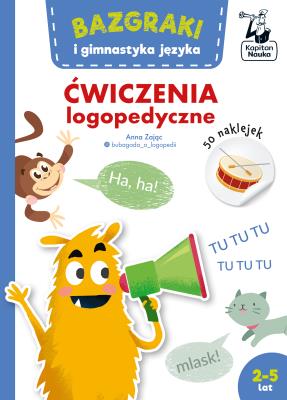 Bazgraki i gimnastyka języka. Ćwiczenia logopedyczne. Autor: Anna Zając. SmakLiter.pl Okładka książki Bazgraki i gimnastyka języka. Ćwiczenia logopedyczne