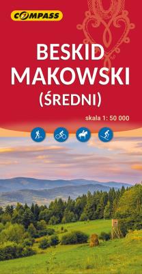 Beskid Makowski 1:50 000. Autor:   Praca zbiorowa. SmakLiter.pl Okładka książki Beskid Makowski 1:50 000