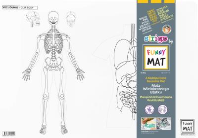 Opakowanie Biała mata Strigo Funny Mat Ciało 48x33.5 cm