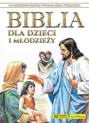 Okładka książki Biblia dla dzieci i młodzieży w opakowaniu