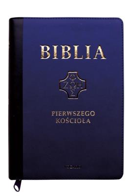 Okładka książki Biblia pierwszego Kościoła granatowa paginatory