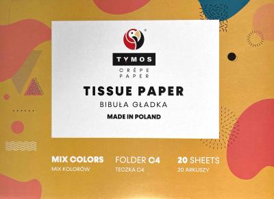 Opakowanie Bibuła gładka teczka C4 229x324 mix random 20 arkuszy