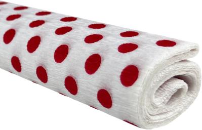Opakowanie Bibuła marszczona 50x200 kropki czerwone na białym 10 rolek