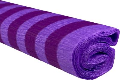 Opakowanie Bibuła marszczona 50x200 paski fioletowe na liliowym 10 rolek