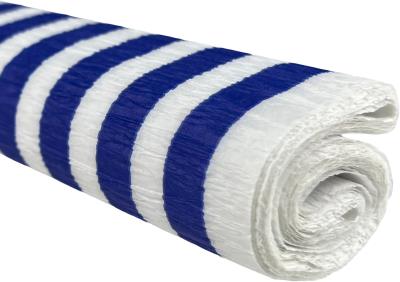 Opakowanie Bibuła marszczona 50x200 paski niebieskie na białym 10 rolek