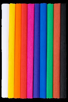 Opakowanie BIBUŁA MARSZCZONA TOP 2000 CREATINIO 50X200 MIX KLASYCZNY: biały, żółty, c.pomarańcz, czerwony, róż, fiolet, niebieski, zielony, brąz, czarny KOMPLET 10 SZTUK