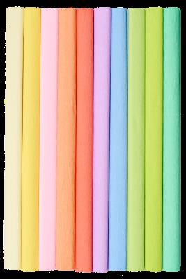 Opakowanie BIBUŁA MARSZCZONA TOP 2000 CREATINIO 50X200 MIX PASTELOWY: kremowy, żołty, róż, brzoskwinia, łosoś, lilia, błękit, pistacja, limonka, mięta KOMPLET 10 SZTUK